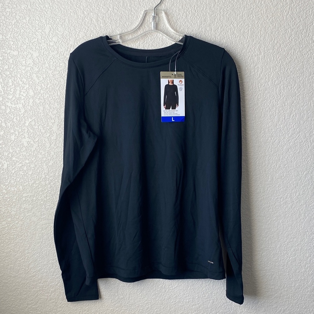 Mondetta Women's L Long Sleeve Active Top Thumb Holes Athletic Shirt Anti-odor